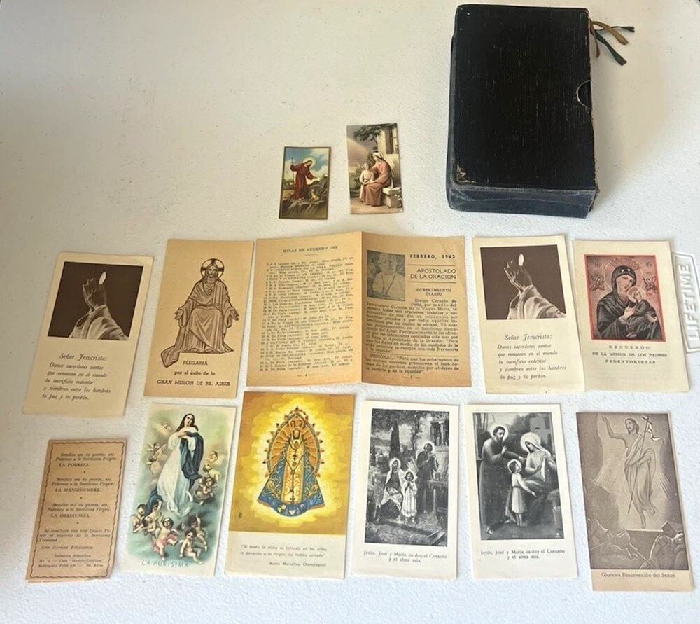 Vintage Misal Diario America Latin Spanish Catholic Missal Azcarate w/ Case